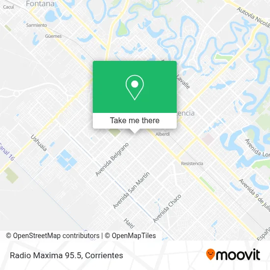 Radio Maxima 95.5 map