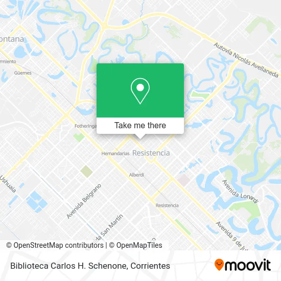 Mapa de Biblioteca Carlos H. Schenone