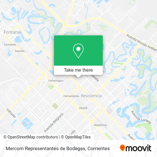 Mercom Representantes de Bodegas map