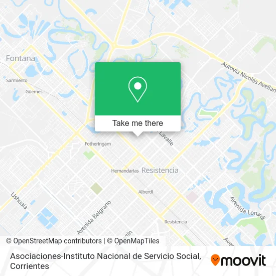 Asociaciones-Instituto Nacional de Servicio Social map
