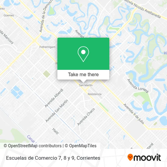 Escuelas de Comercio 7, 8 y 9 map