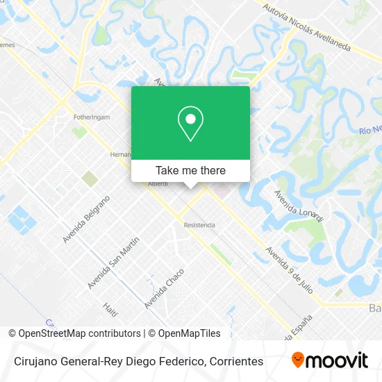 Mapa de Cirujano General-Rey Diego Federico