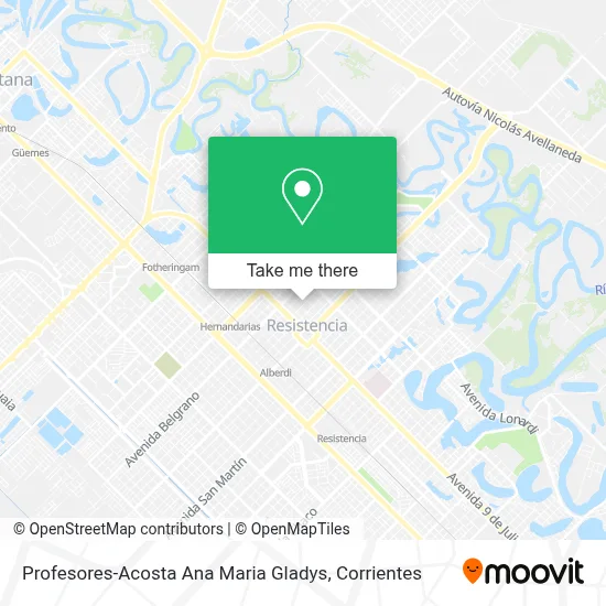 Profesores-Acosta Ana Maria Gladys map