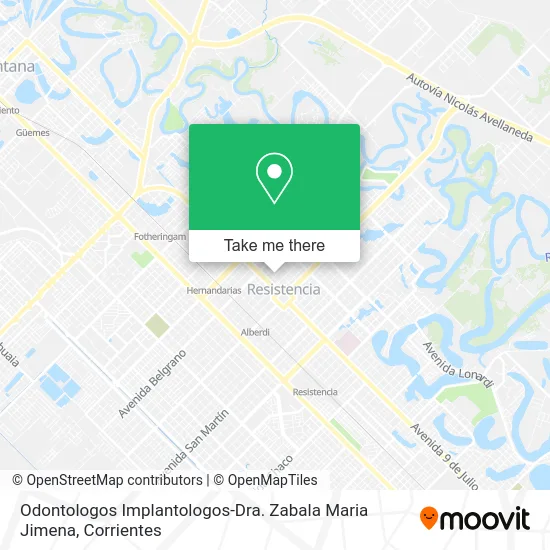 Odontologos Implantologos-Dra. Zabala Maria Jimena map