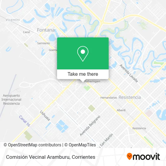 Mapa de Comisión Vecinal Aramburu