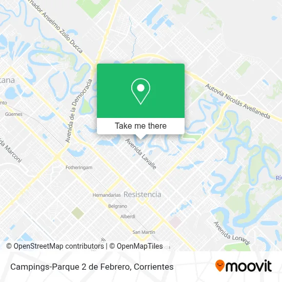 Campings-Parque 2 de Febrero map