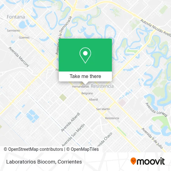Laboratorios Biocom map