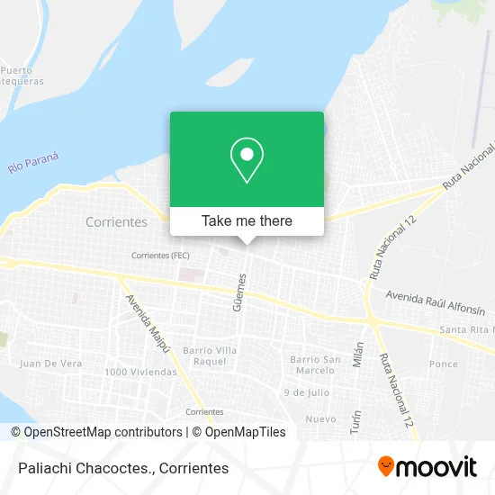 Paliachi Chacoctes. map