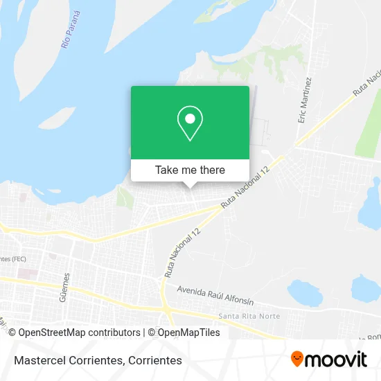 Mastercel Corrientes map