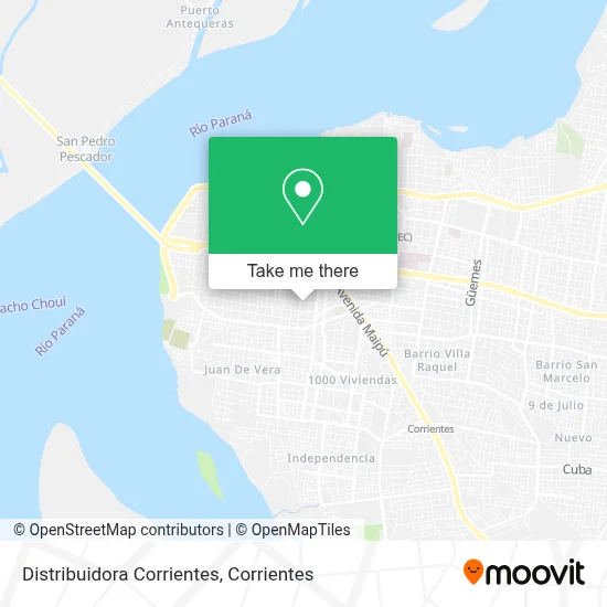 Distribuidora Corrientes map