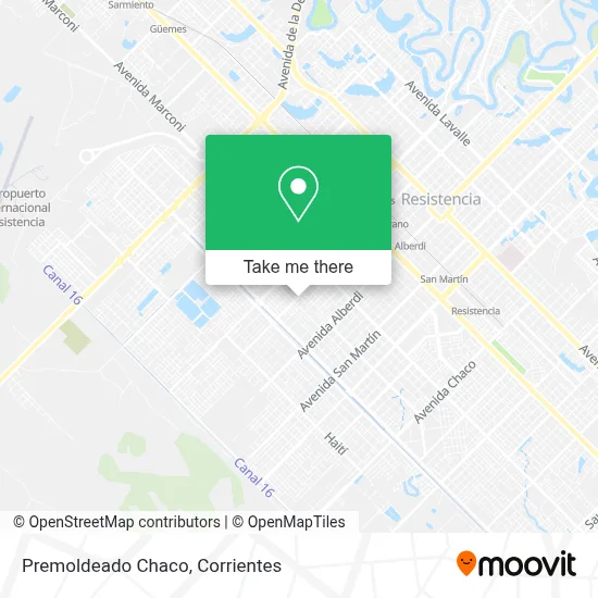 Premoldeado Chaco map