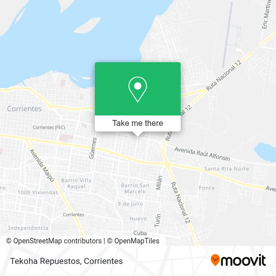 Tekoha Repuestos map