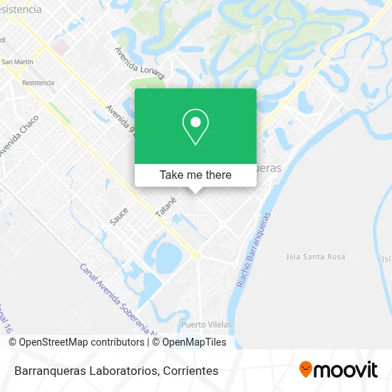 Barranqueras Laboratorios map