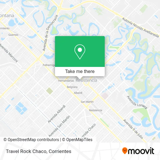 Travel Rock Chaco map