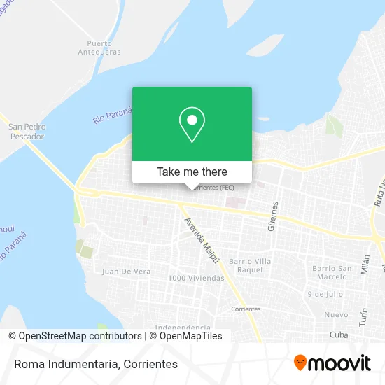 Roma Indumentaria map