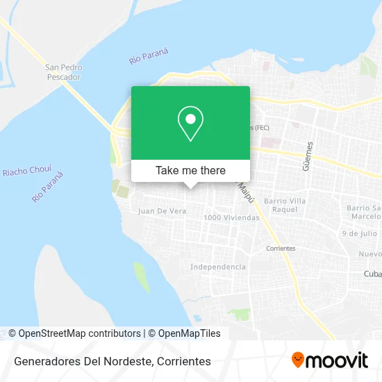 Generadores Del Nordeste map