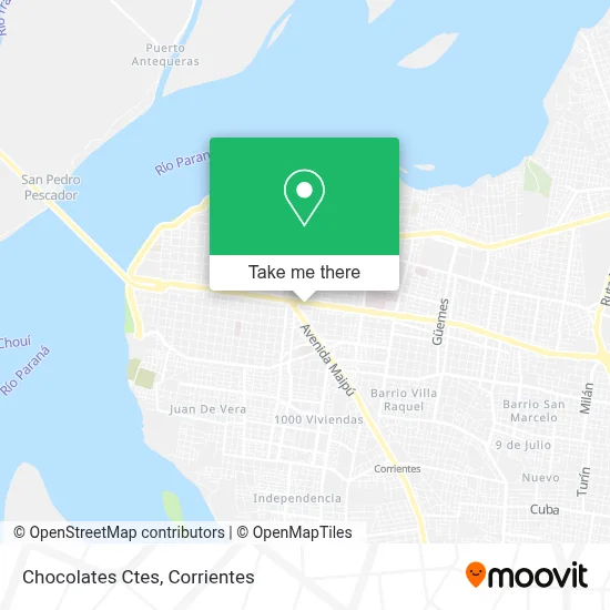 Chocolates Ctes map