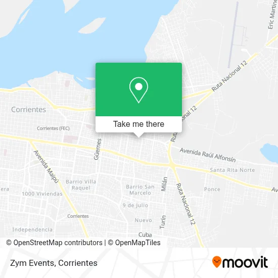 Zym Events map