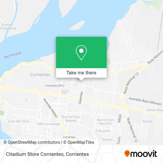 Citadium Store Corrientes map