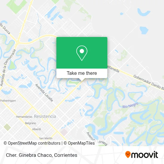 Cher. Ginebra Chaco map