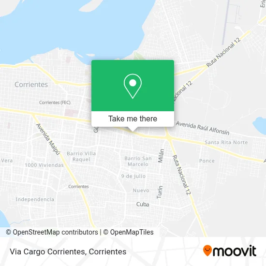 Via Cargo Corrientes map
