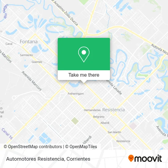 Automotores Resistencia map