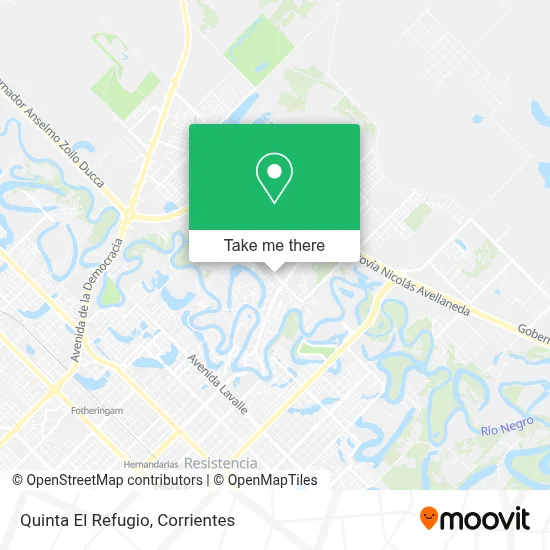 Quinta El Refugio map
