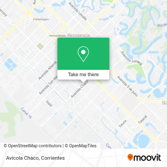 Avícola Chaco map