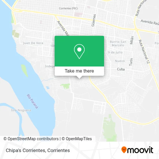 Chipa's Corrientes map