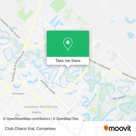 Club Chaco Vial map