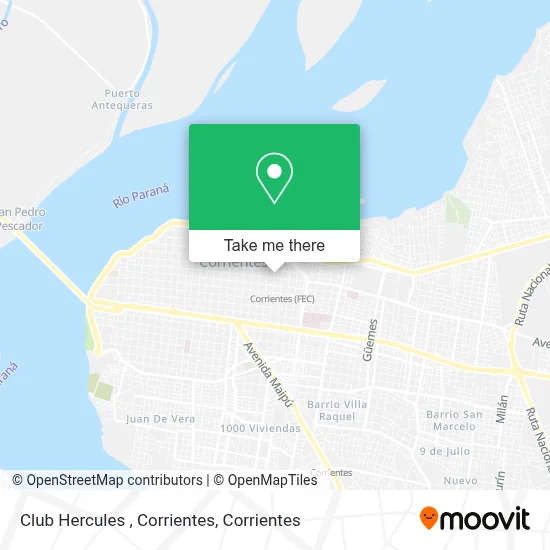 Club Hercules , Corrientes map