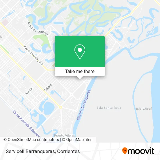 Servicell Barranqueras map