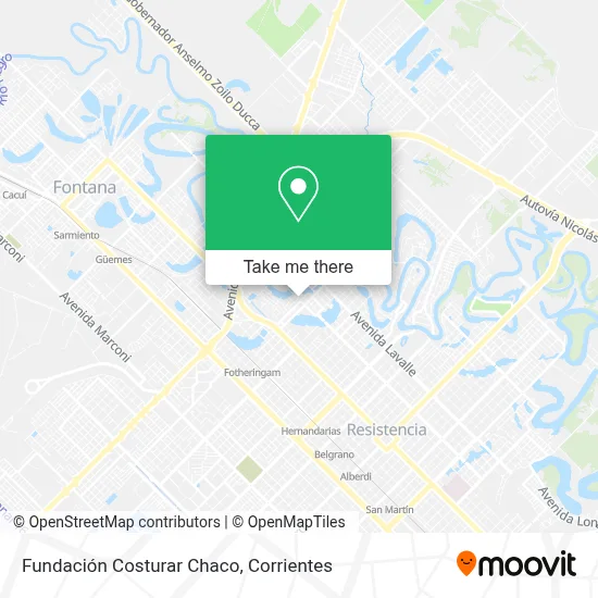 Fundación Costurar Chaco map