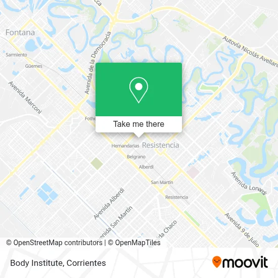 Body Institute map