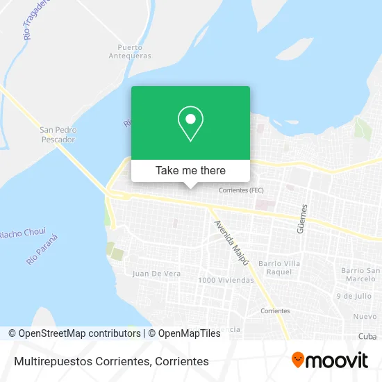 Multirepuestos Corrientes map