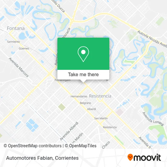 Automotores Fabian map