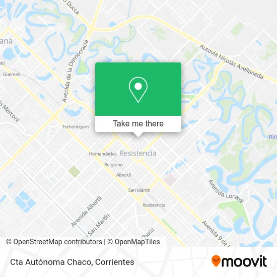 Cta Autónoma Chaco map