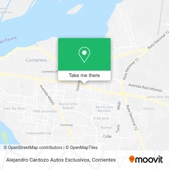 Alejandro Cardozo Autos Exclusivos map