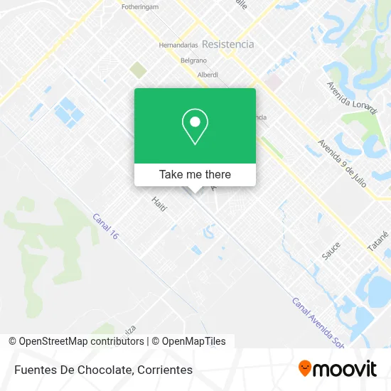 Fuentes De Chocolate map