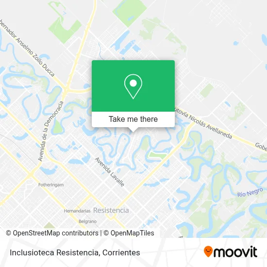 Inclusioteca Resistencia map