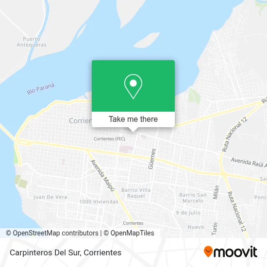 Carpinteros Del Sur map