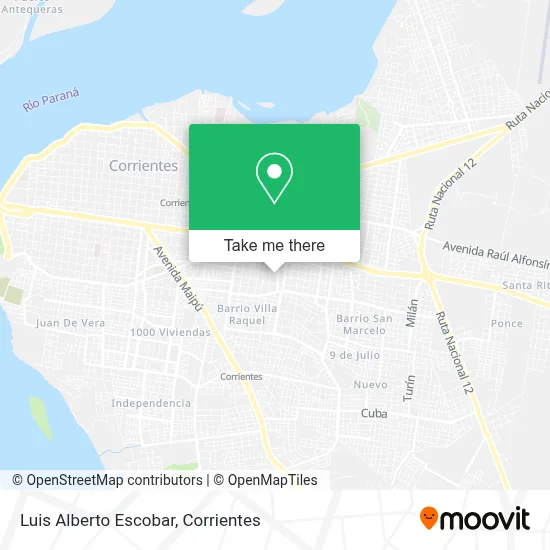 Luis Alberto Escobar map