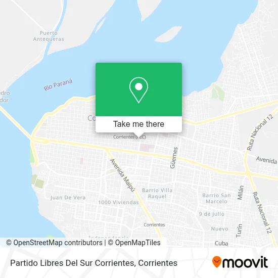 Partido Libres Del Sur Corrientes map