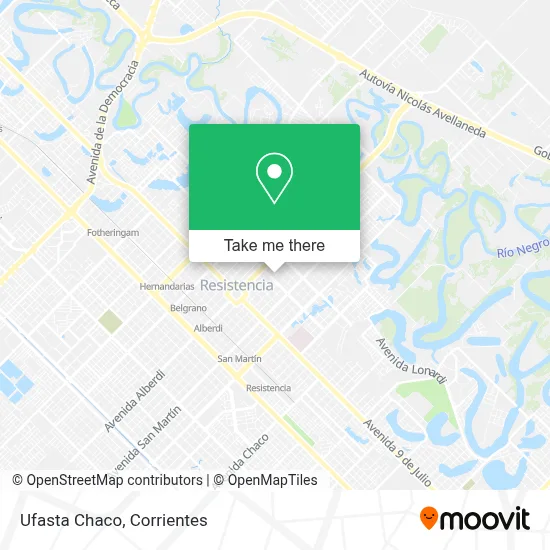 Ufasta Chaco map