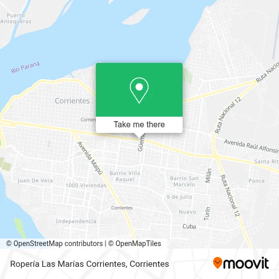 Ropería Las Marías Corrientes map