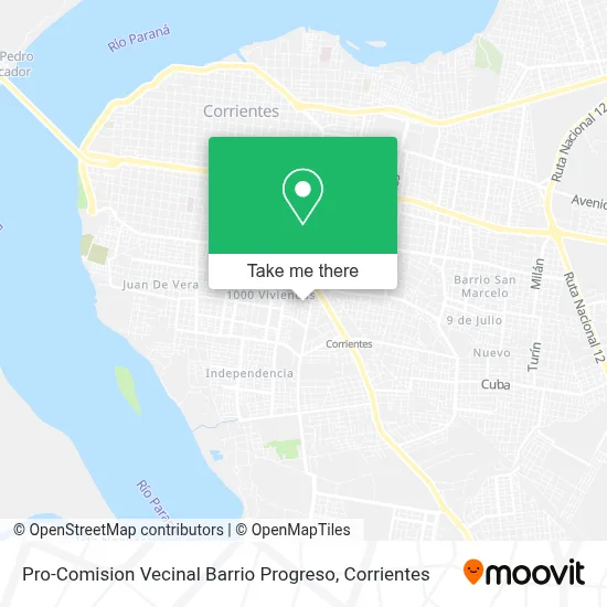 Pro-Comision Vecinal Barrio Progreso map