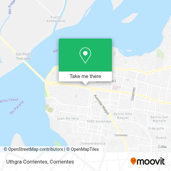 Uthgra Corrientes map
