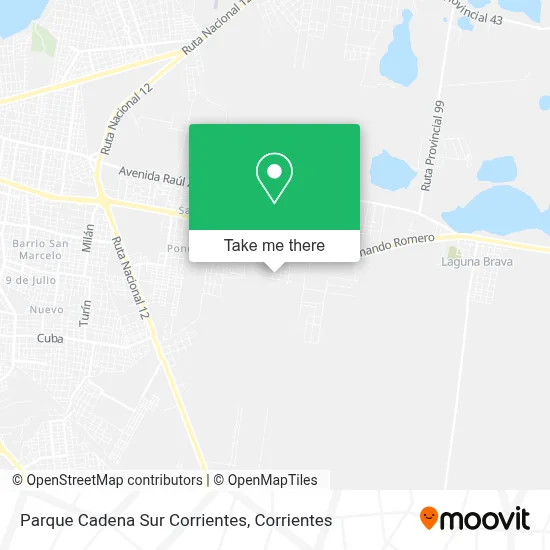 Parque Cadena Sur Corrientes map