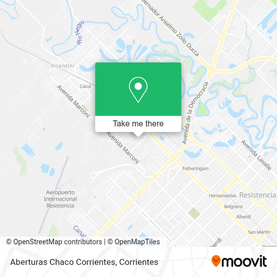 Aberturas Chaco Corrientes map
