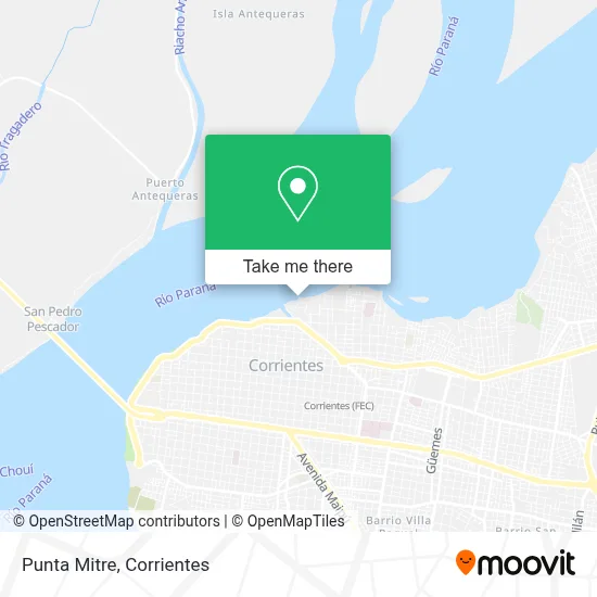 Punta Mitre map
